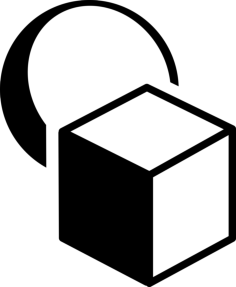 Circle And Cube With Shadow Craft Design Svg File, Free Vectors File